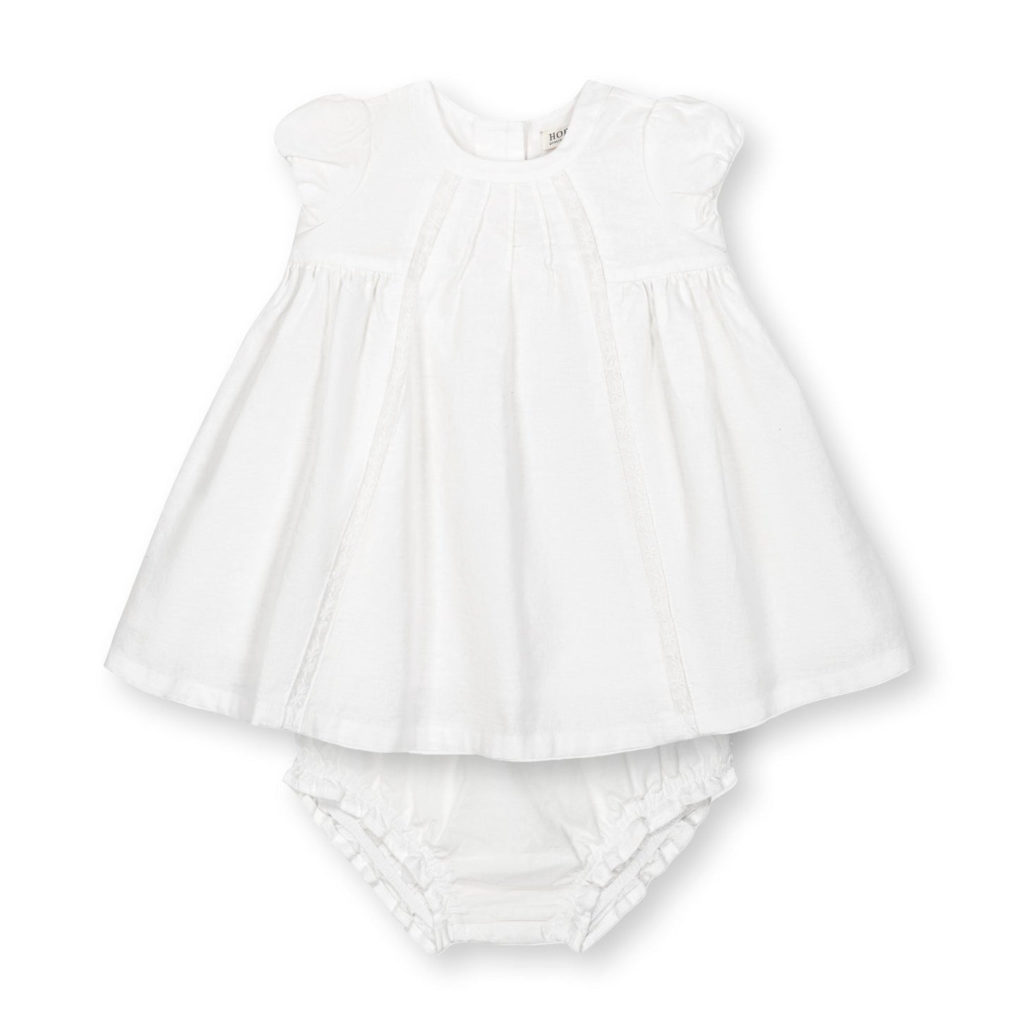 Special Occasion Linen Pintuck Dress