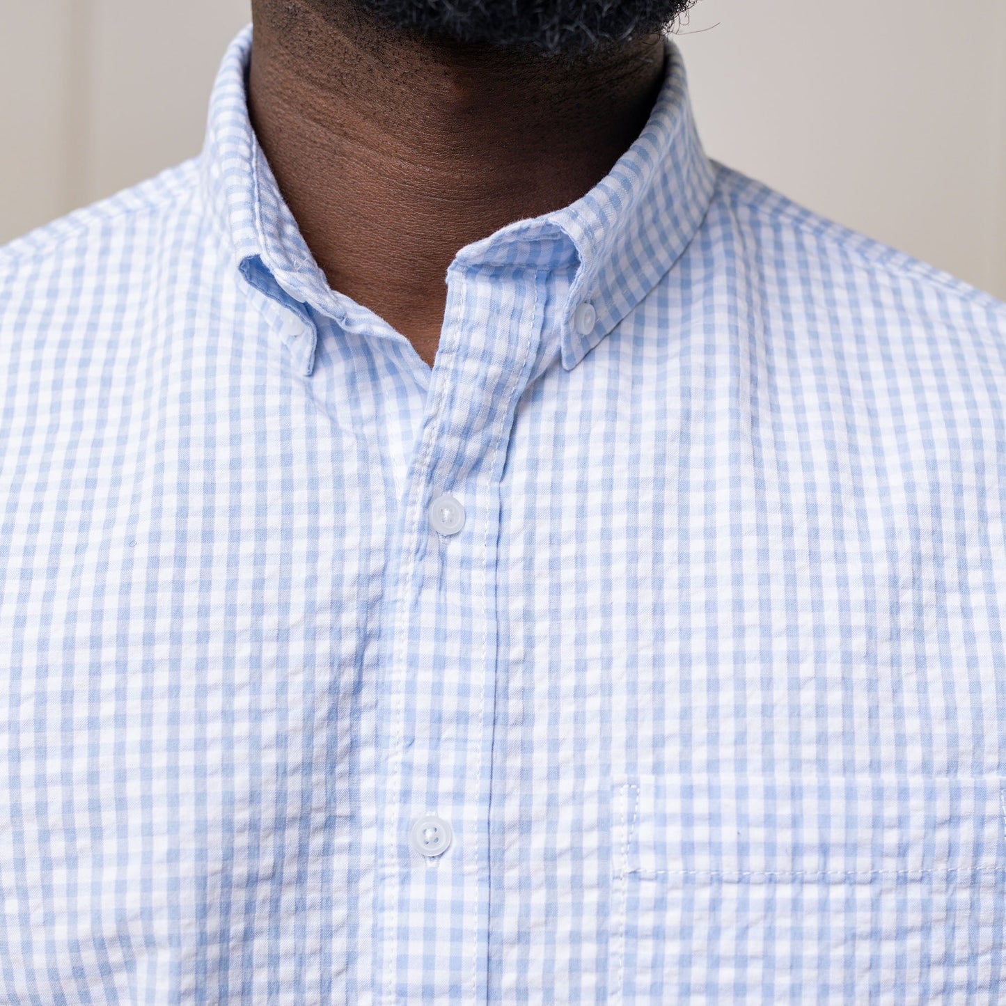 Organic Seersucker Button Down Shirt