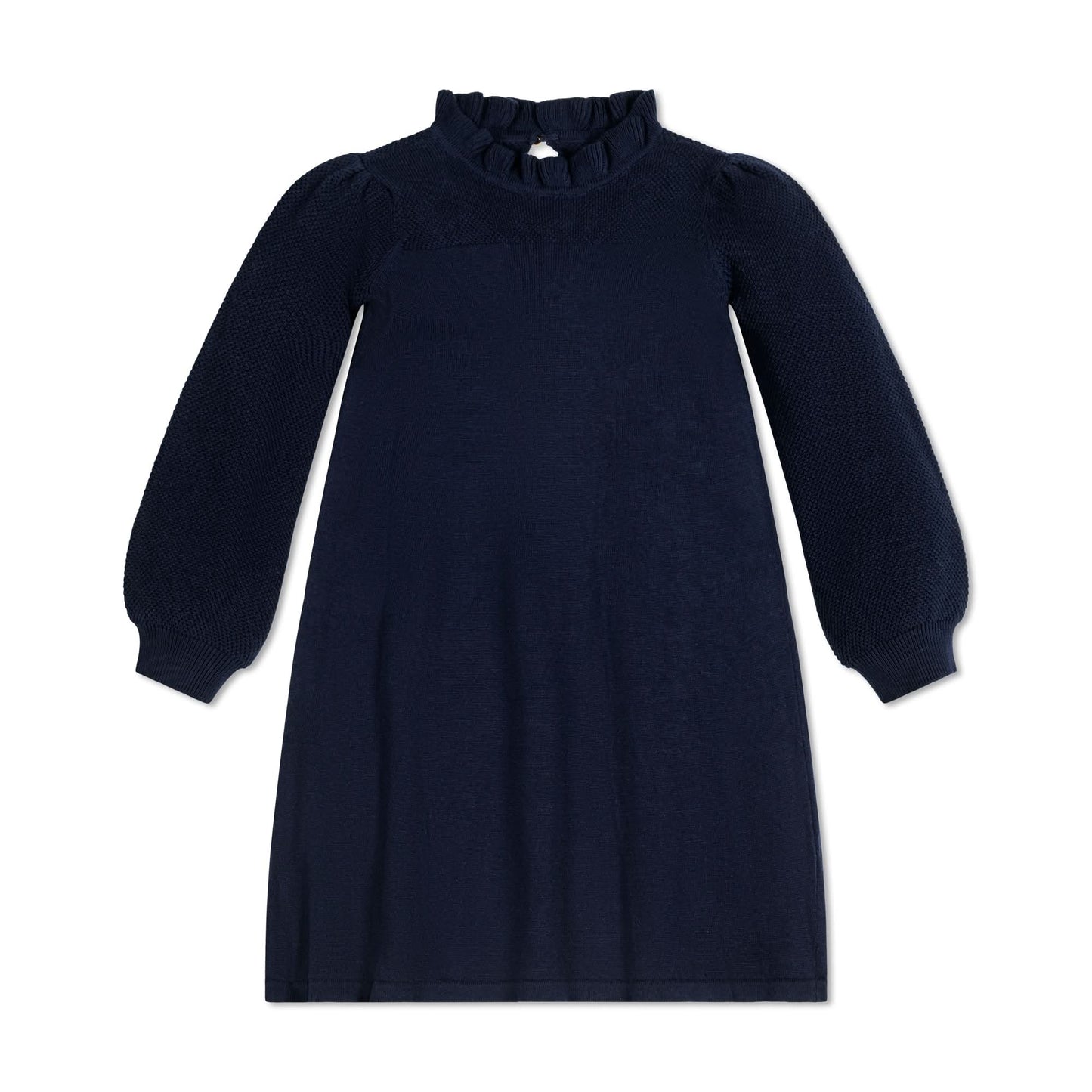 Ruffle Neck Sweater Dress
