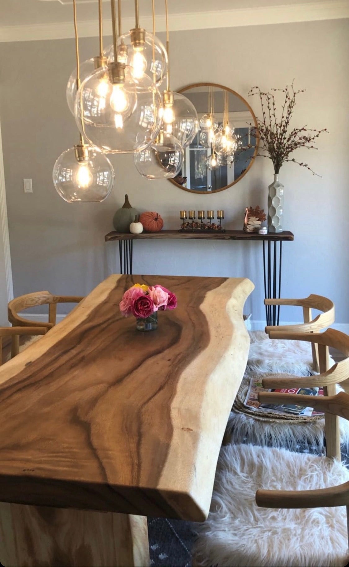 Live Edge Acacia Single Slab Table
