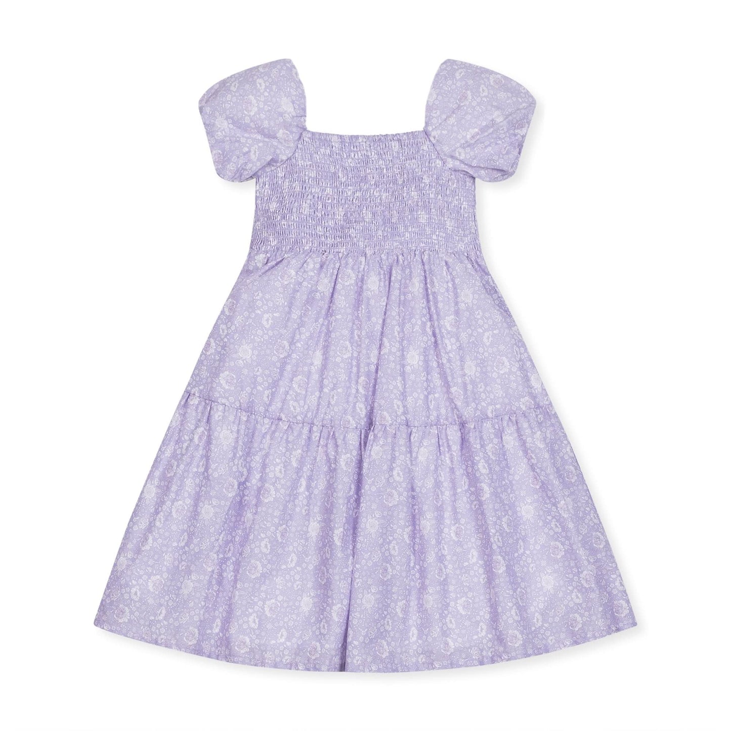 Smocked Bubble Sleeve Dress