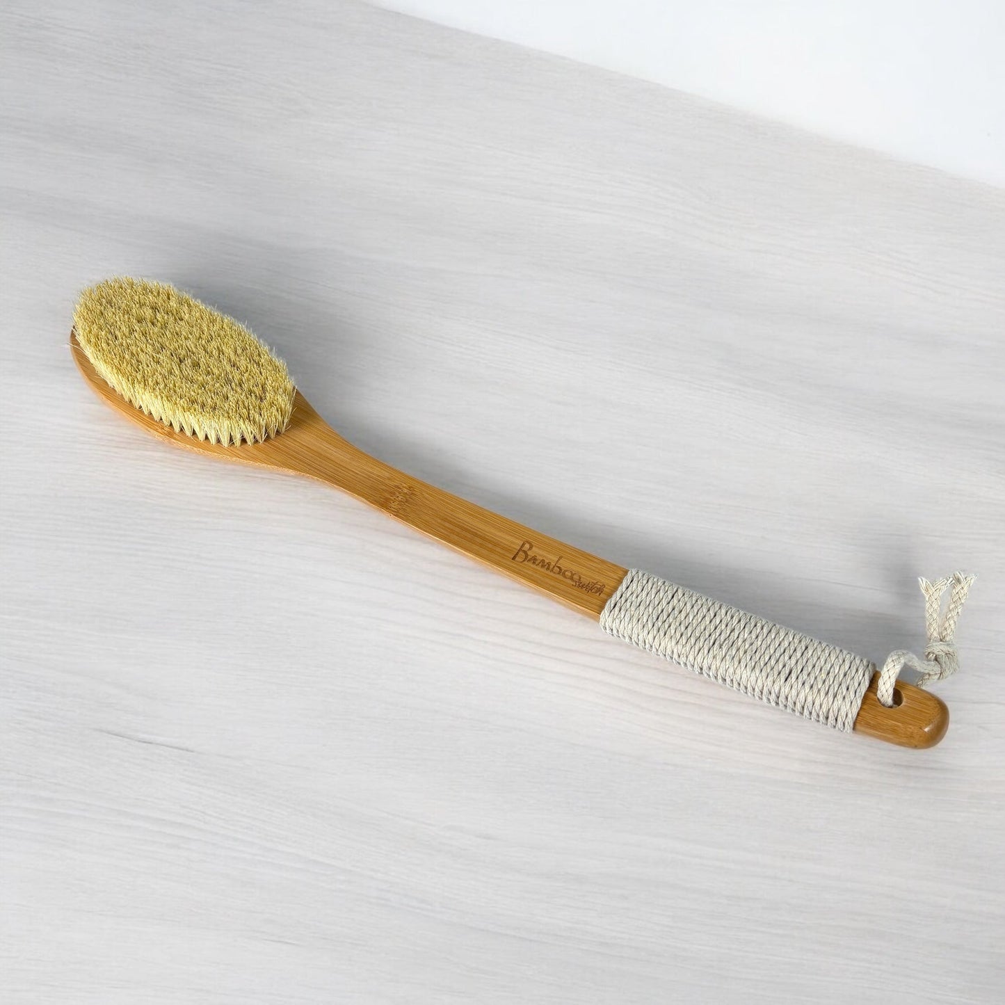 Bamboo Dry Brush | Curved Handle