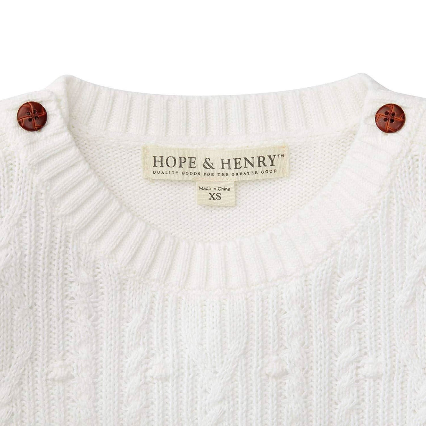 Cable Button Sweater - Baby Girl