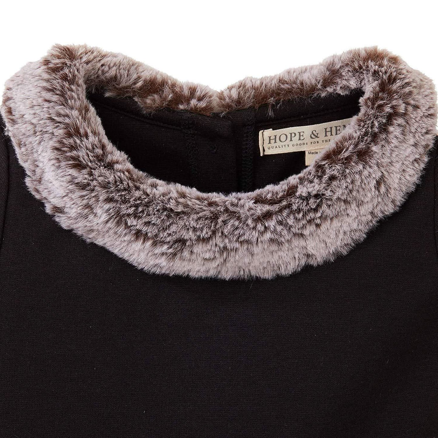 Fit and Flare Ponte Dress with Faux Fur - Baby
