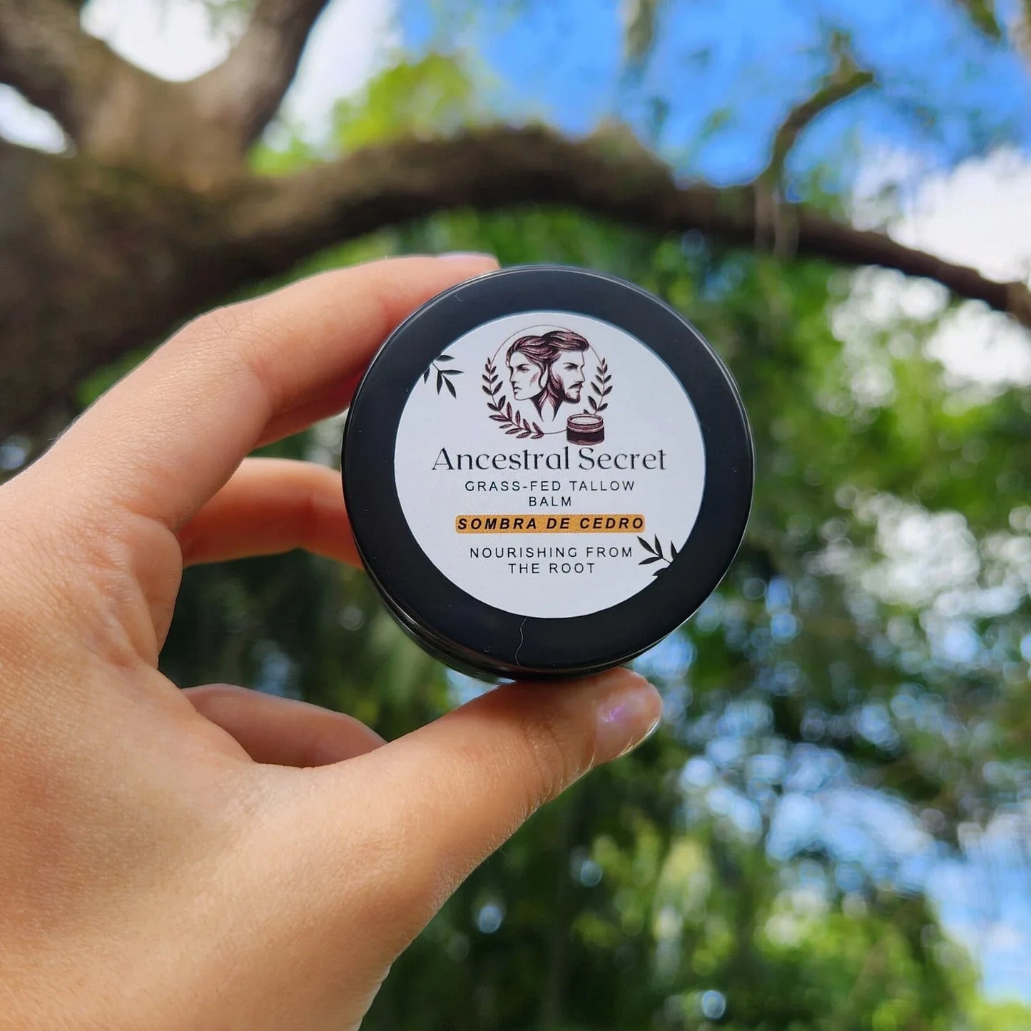 Sombra De Cedro Grass fed Beef Tallow Balm for Men - 0.55 Oz | 2 Oz