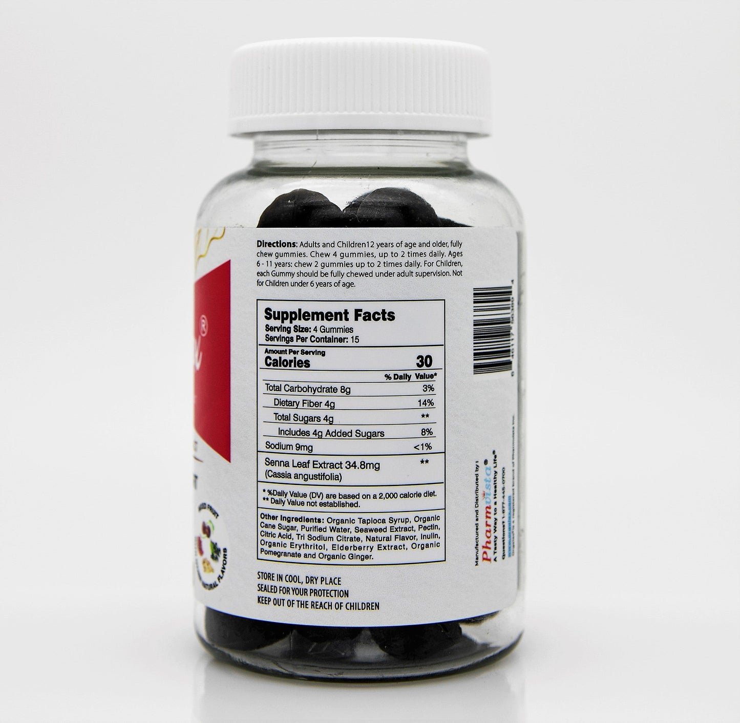 Orgalax Senna Laxative Gummies, Gentle Overnight Relief of Constipation, Made in The USA, 60 Vegan Gummies