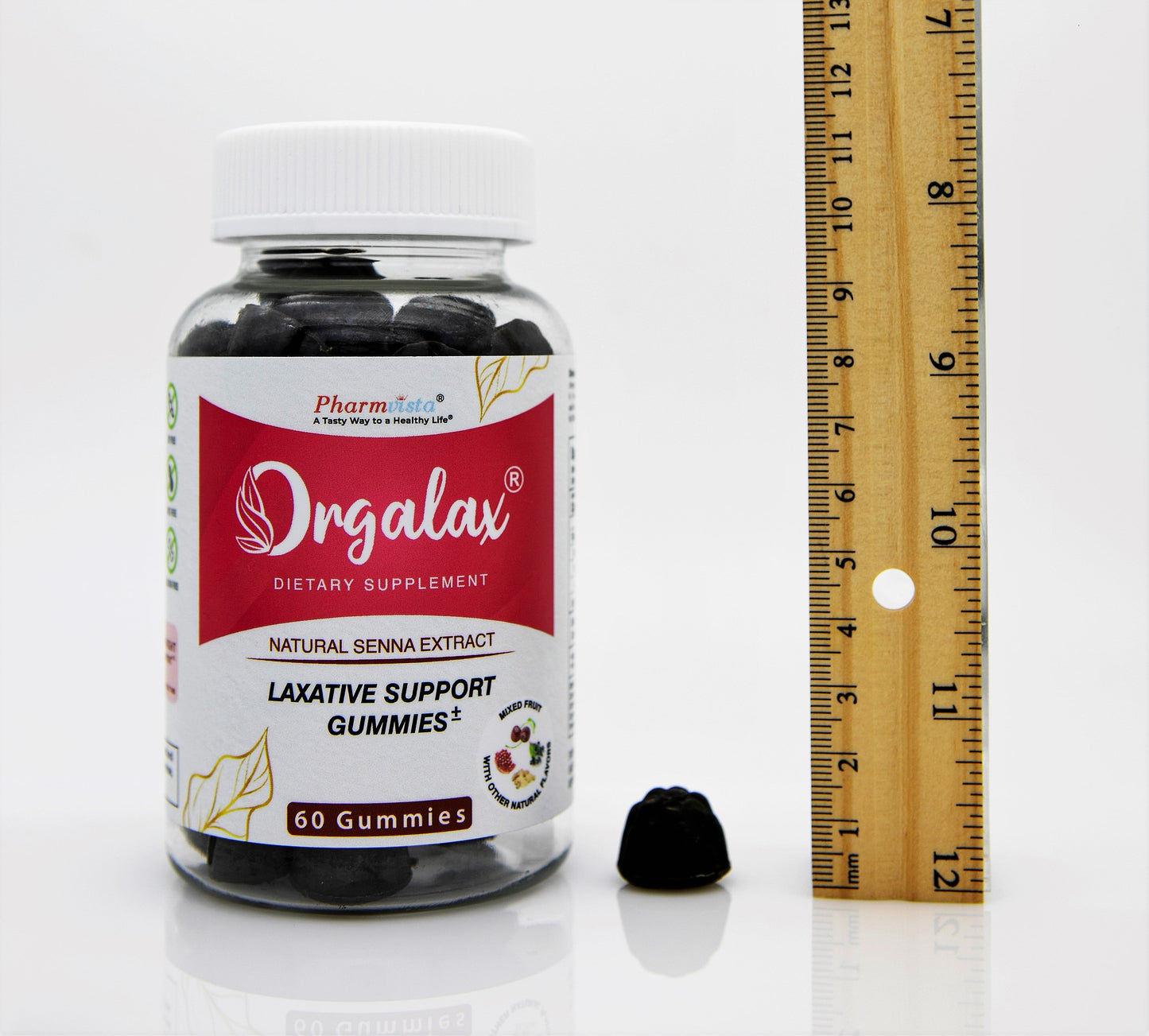 Orgalax Senna Laxative Gummies, Gentle Overnight Relief of Constipation, Made in The USA, 60 Vegan Gummies
