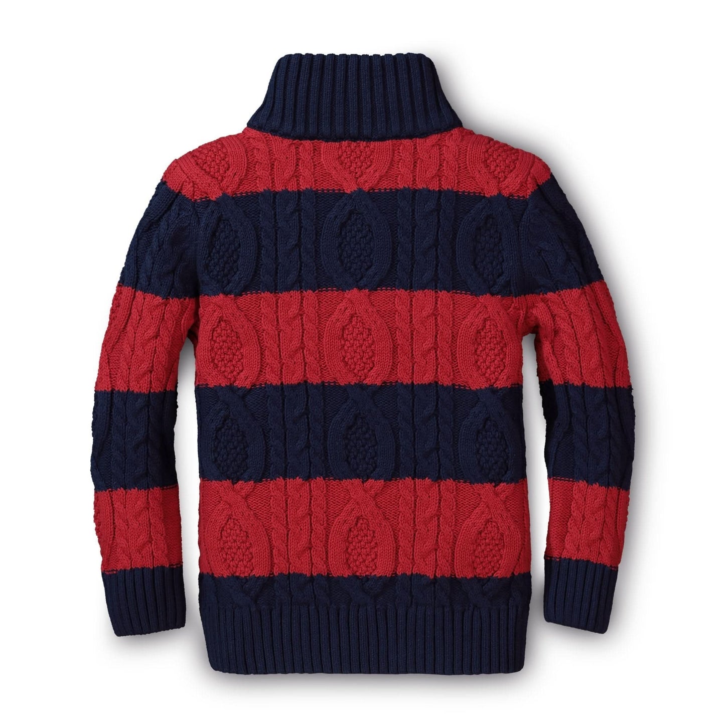 Mock Neck Cable Sweater with Buttons - Baby