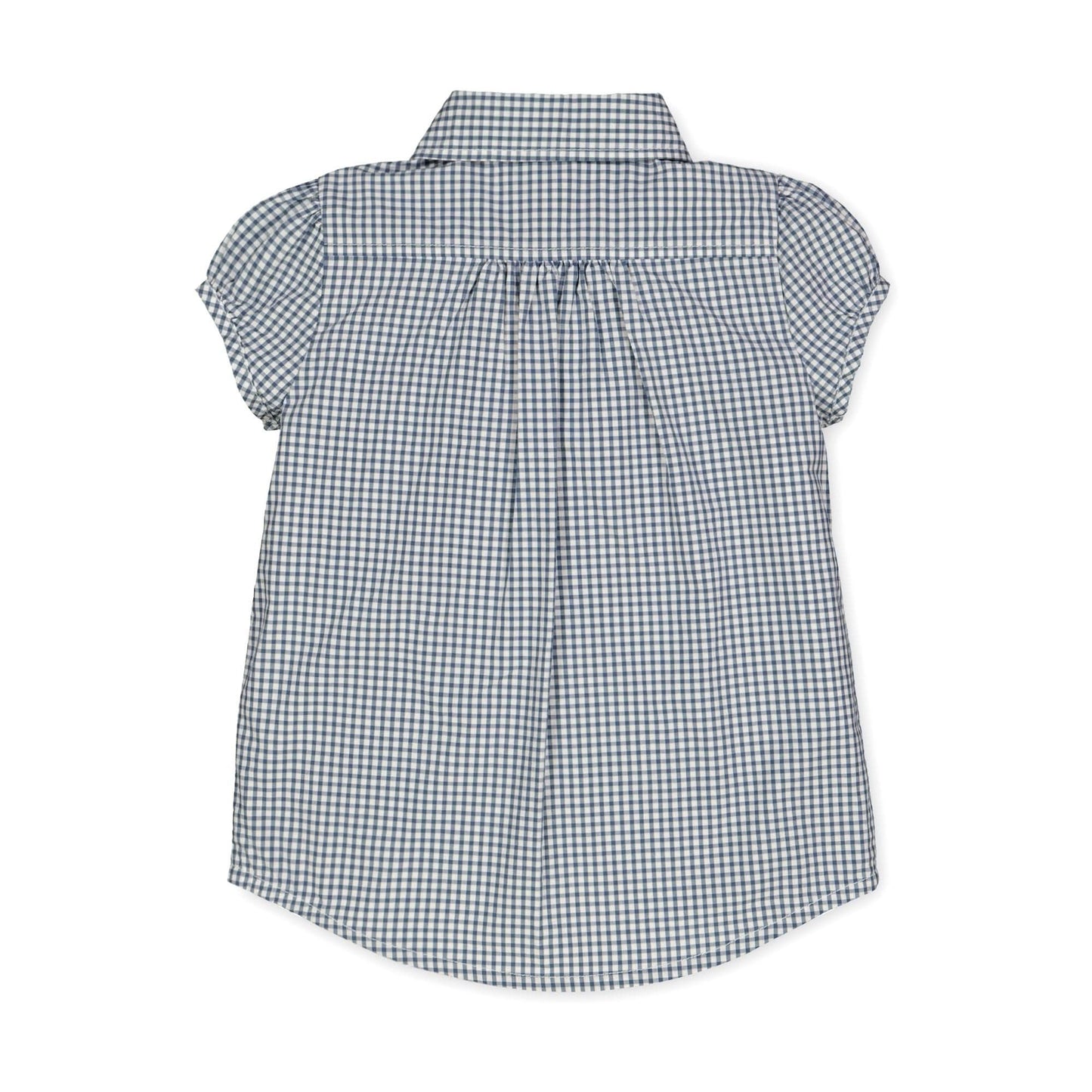 Ruffle Front Shirt with Puff Sleeves