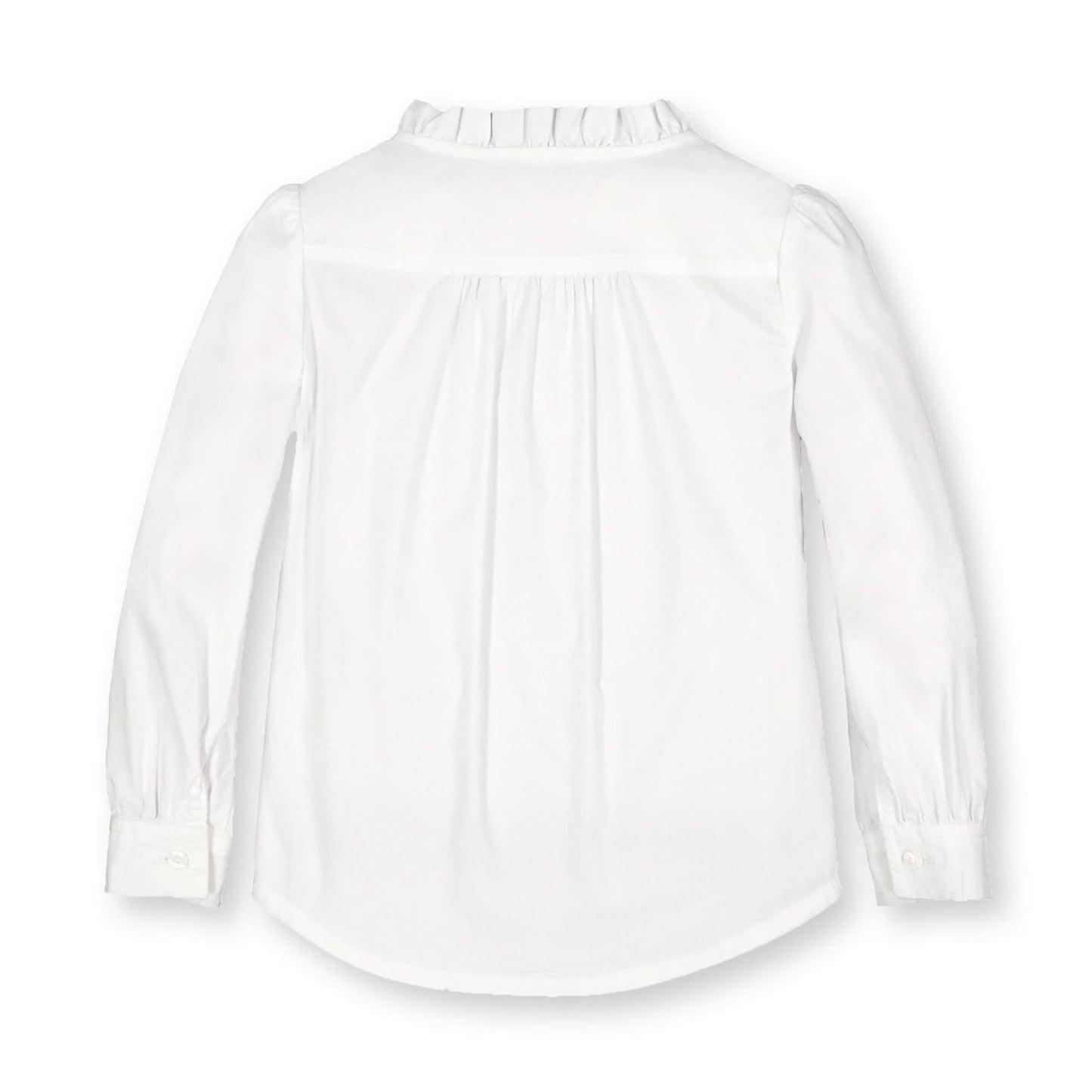 Ruffle Neck Organic Blouse with Pintucks - Baby