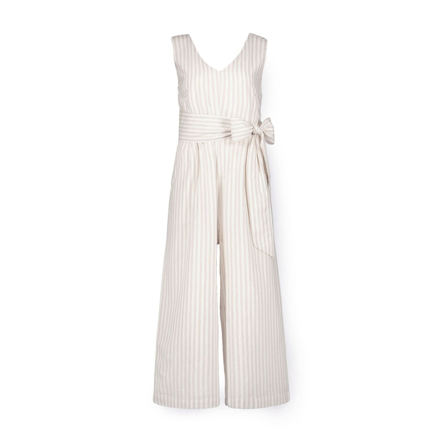 Tie-Waist Wide Leg Jumpsuit