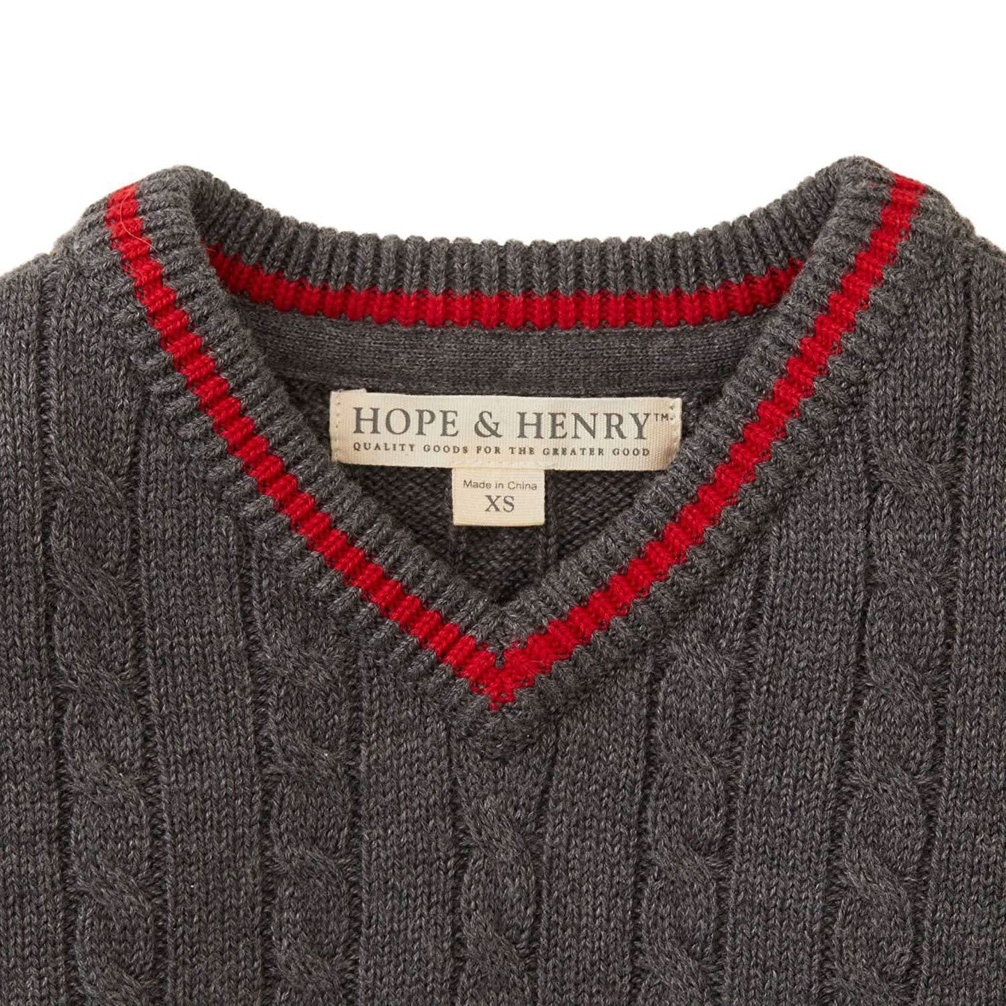 V-Neck Cable Sweater