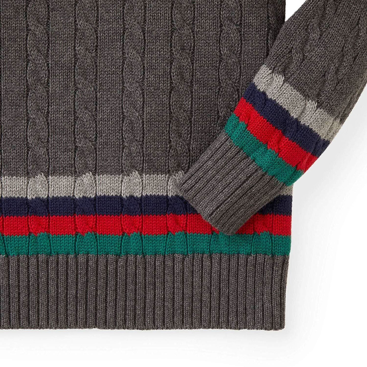 V-Neck Cable Sweater - Baby