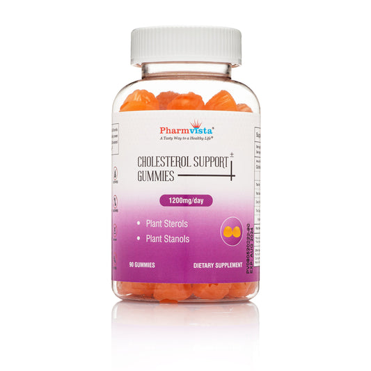 Pharmvista Cholesterol Support Gummies - Contains Plant Sterols and Stanols 1200mg - Vegan Friendly, Allergen Free, Gluten Free - 90 Count