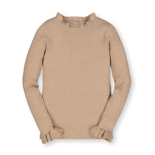 Ruffle Rib Knit Sweater Top - Baby