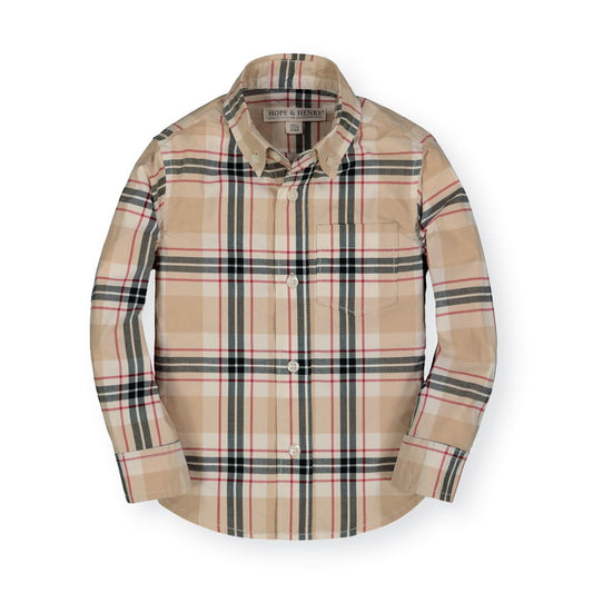 Stretch Poplin Button Down Shirt - Baby