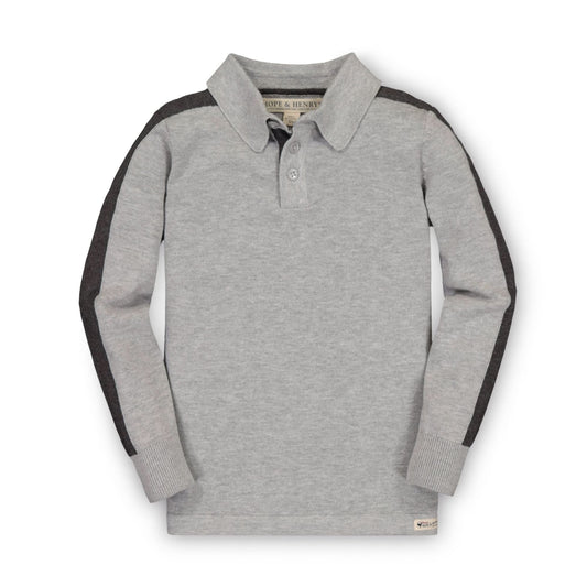 Long Sleeve Organic Sweater Polo - Baby