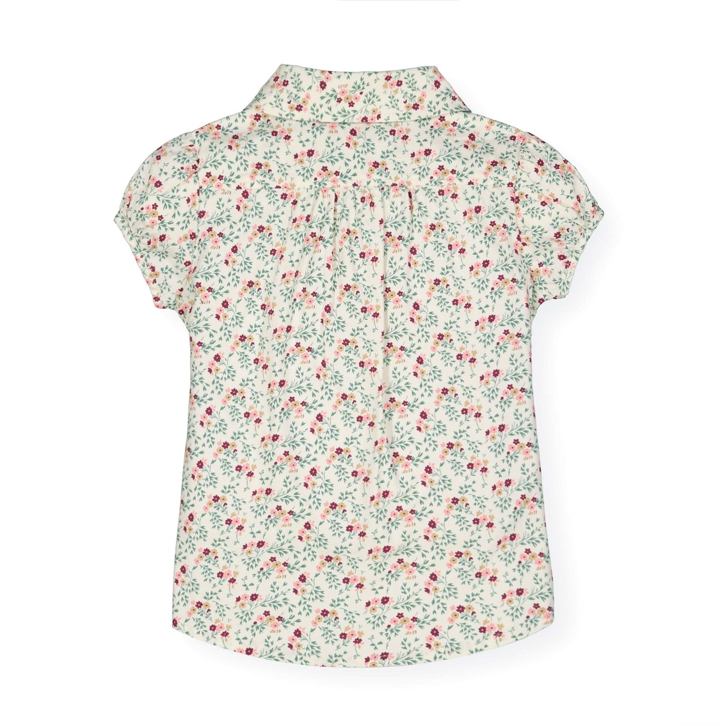 Ruffle Front Shirt with Puff Sleeves - Baby