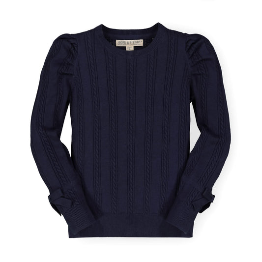 Puff Sleeve Sweater with Bows