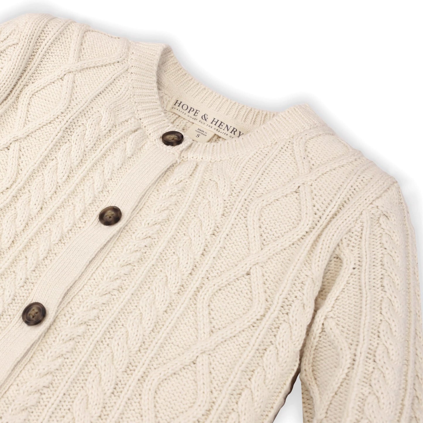 Cable Peplum Cardigan