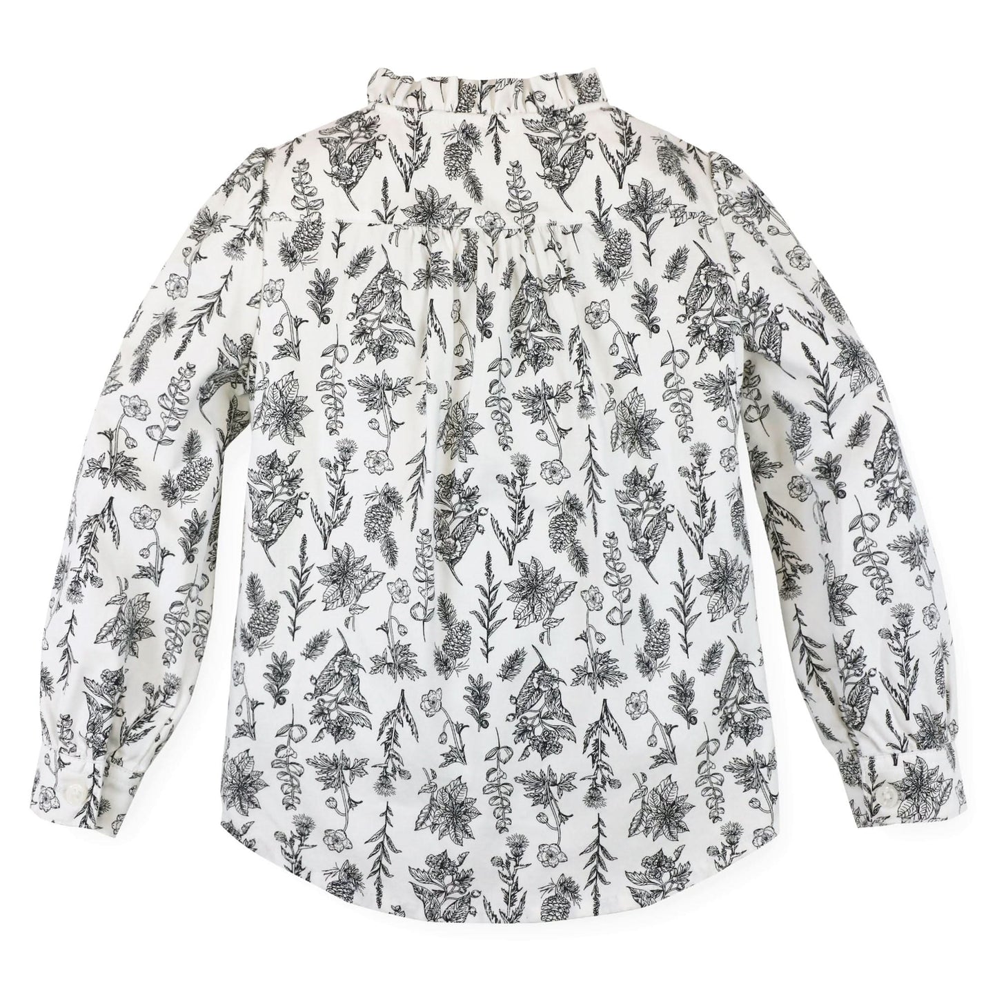 Ruffle Neck Blouse with Pintucks - Made with Organic Cotton - Baby