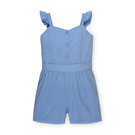 Organic Flutter Button Front Romper