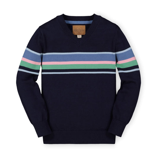 Fine Gauge Organic V-Neck Sweater - Baby