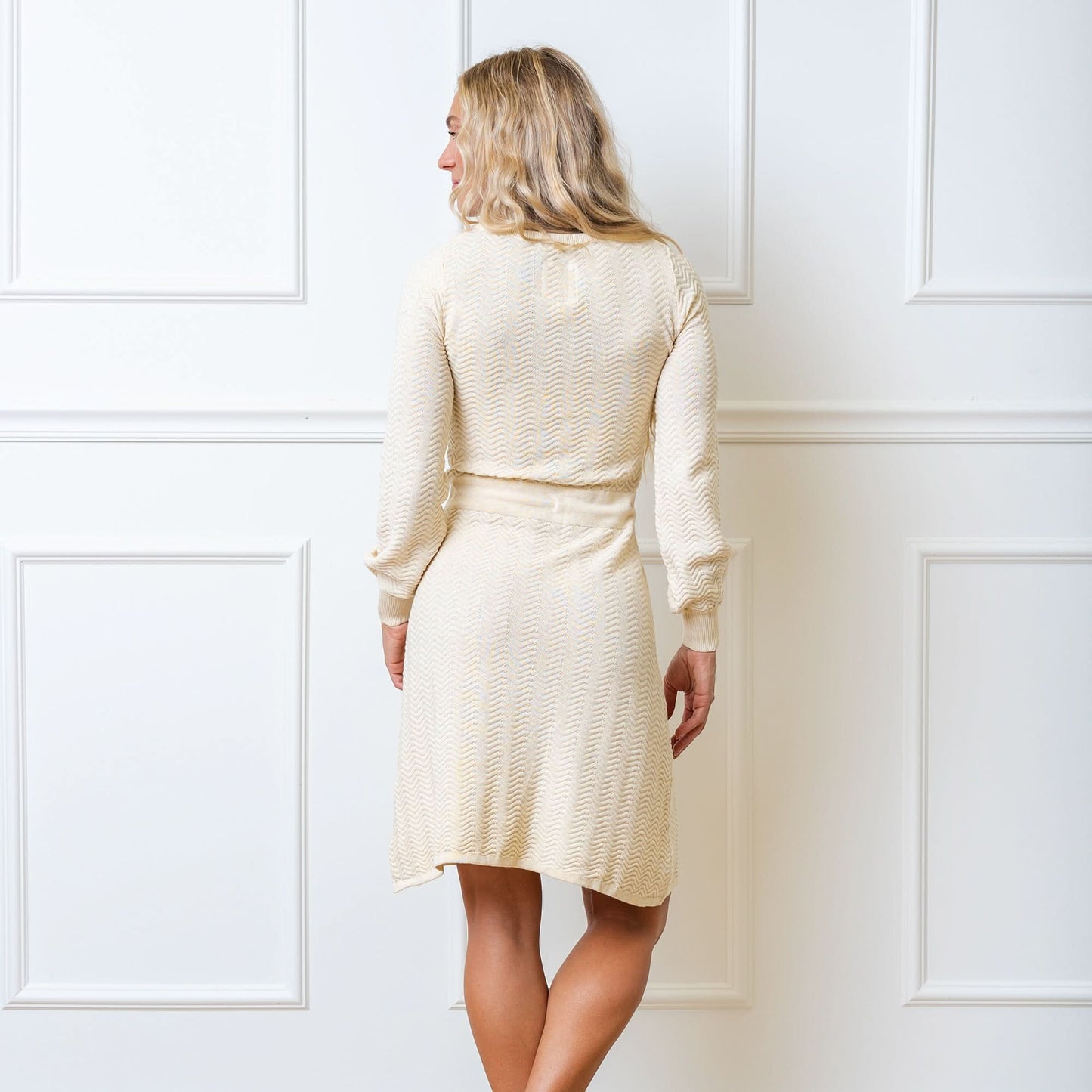 Balloon Sleeve Sweater Dress