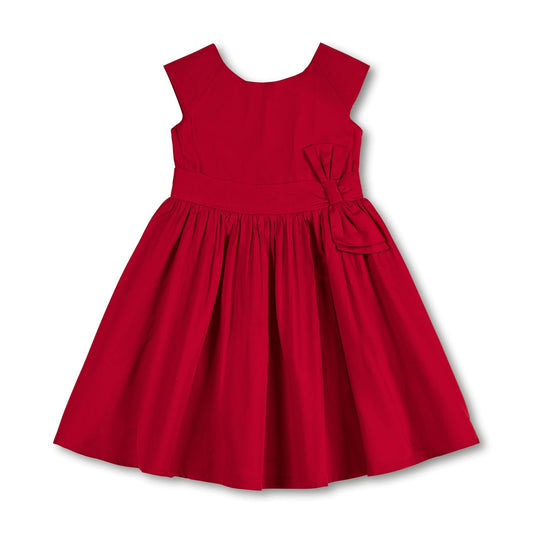 Organic Cap Sleeve Party Dress with Bow Sash - Baby