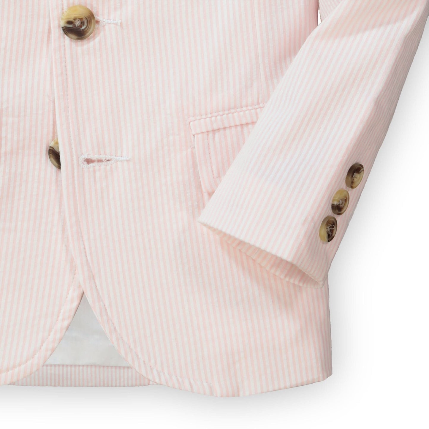 Organic Seersucker Suit Jacket Classic Pink - Baby