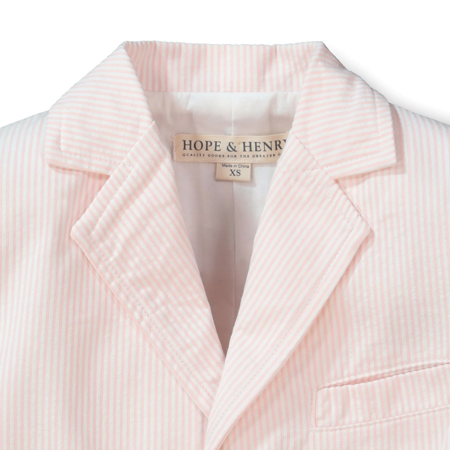 Organic Seersucker Suit Jacket Classic Pink - Baby