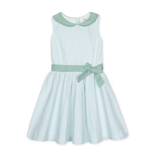 Organic Seersucker Peter Pan Collar Dress