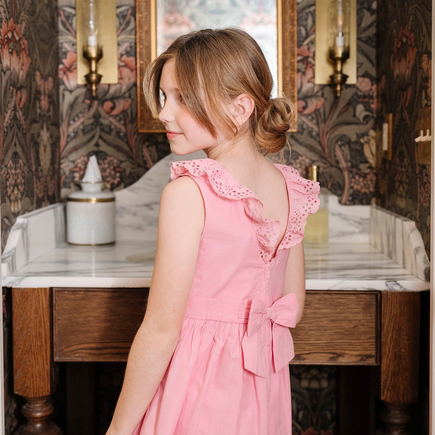 Organic Ruffle Collar Party Dress