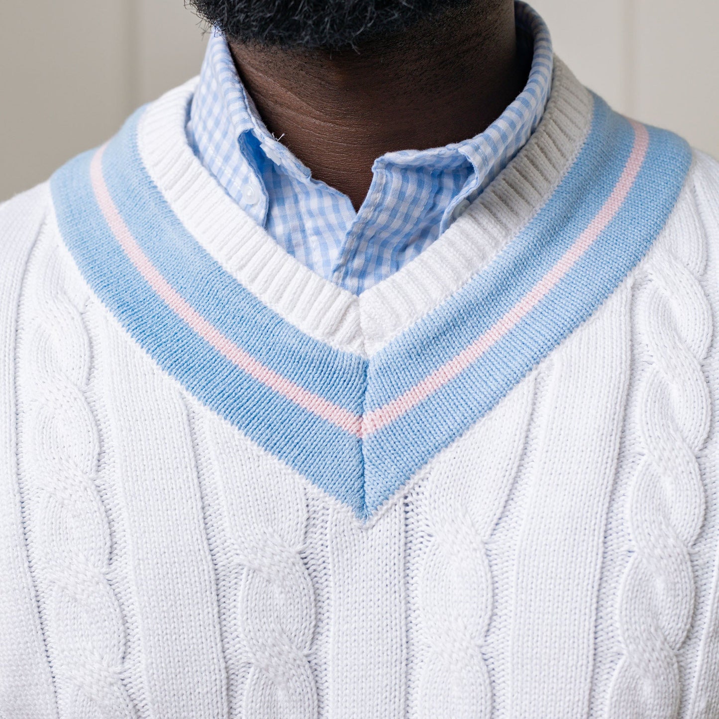Organic V-Neck Cricket Sweater