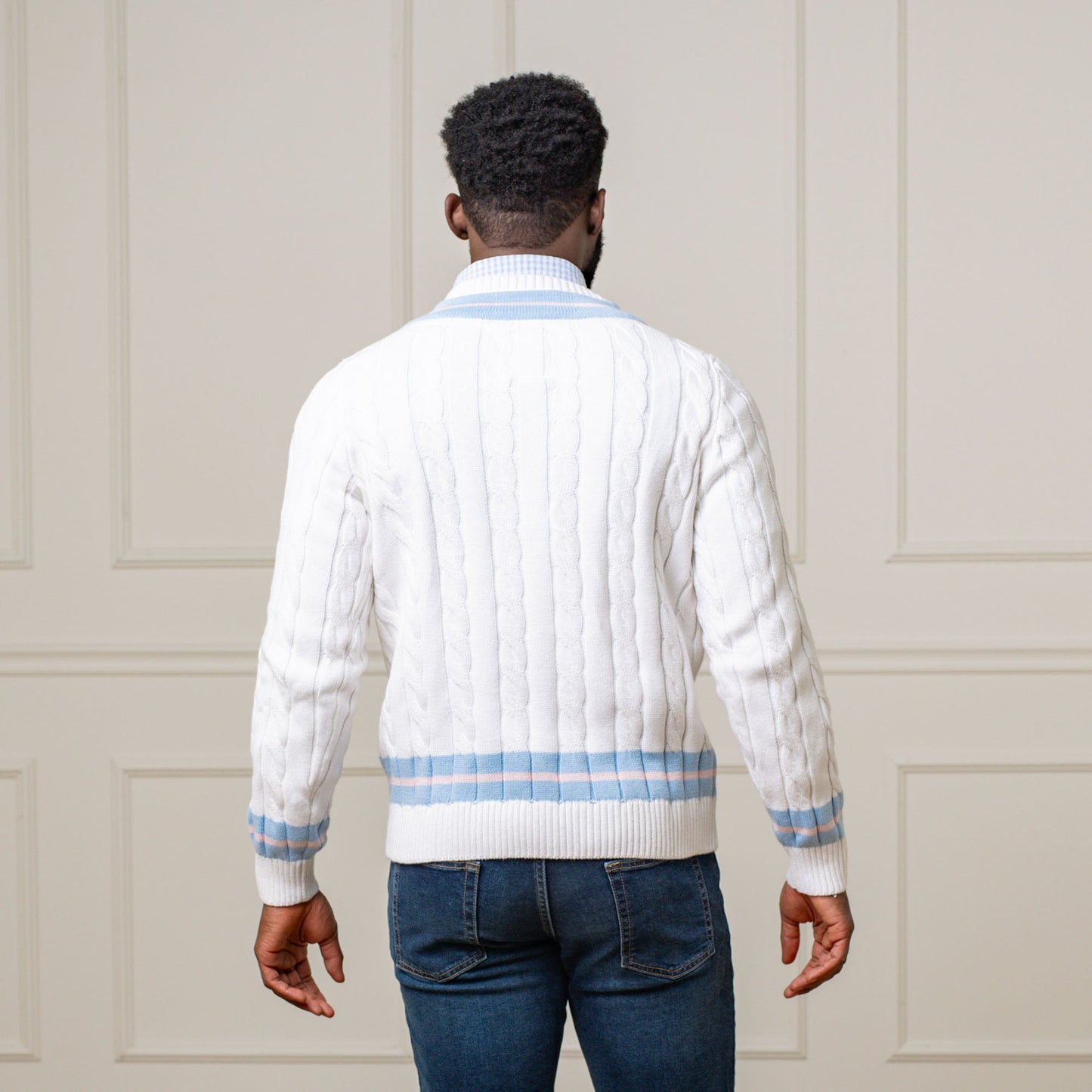 Organic V-Neck Cricket Sweater