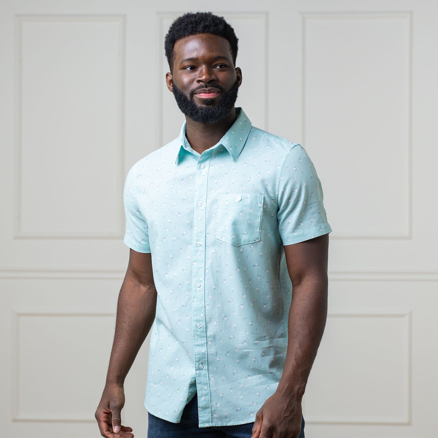 Linen Short Sleeve Button Down Shirt