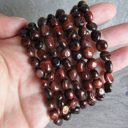 Gemstone Nugget Bracelet: Red Tiger Eye