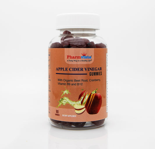 Pharmvista Apple Cider Vinegar Gummies - Energy Metabolism, Digestive Health - Made in USA -  90ct