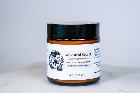 Unscented tallow balm for sensitive skin - 0.55 Oz | 2 Oz