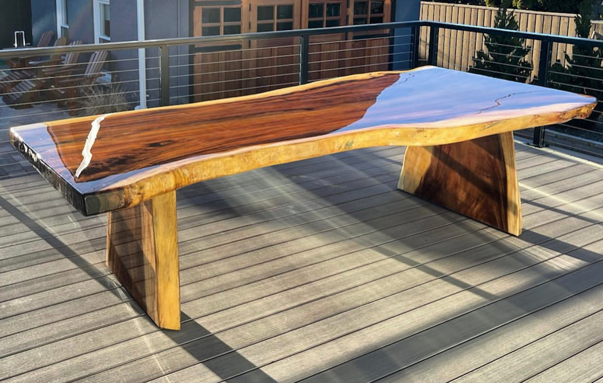 Live Edge Acacia Single Slab Table