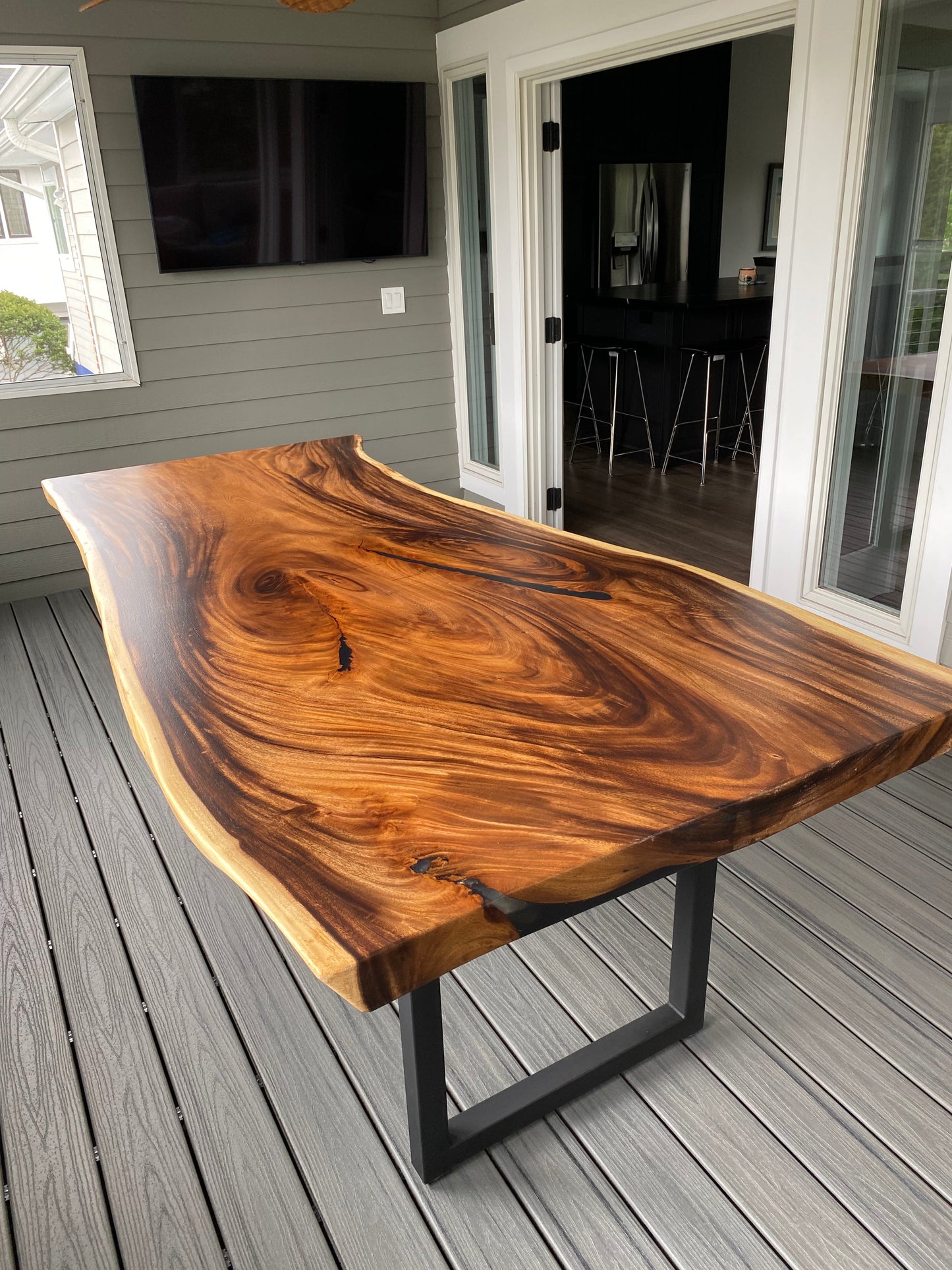 Live Edge Acacia Single Slab Table