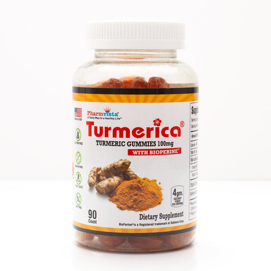 Turmeric Curcumin Gummies  - 100mg with BioPerine Black Pepper for Enhanced Absorption, 90 Count
