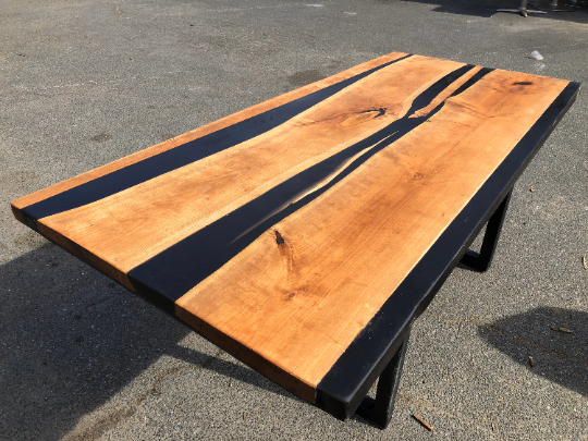 Live Edge Cherry Epoxy River Table