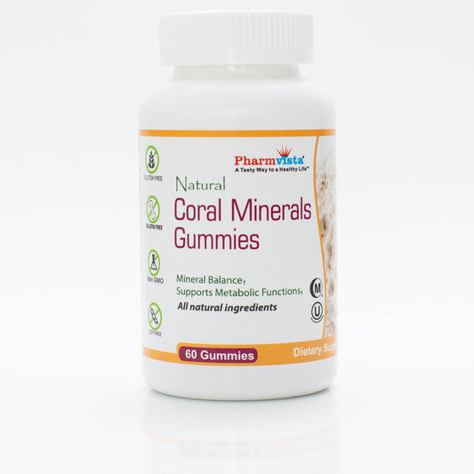 Natural Coral Calcium with Vitamin D3 Gummies - Tasty, Gelatin Free, Vegan Gummies 60 Count