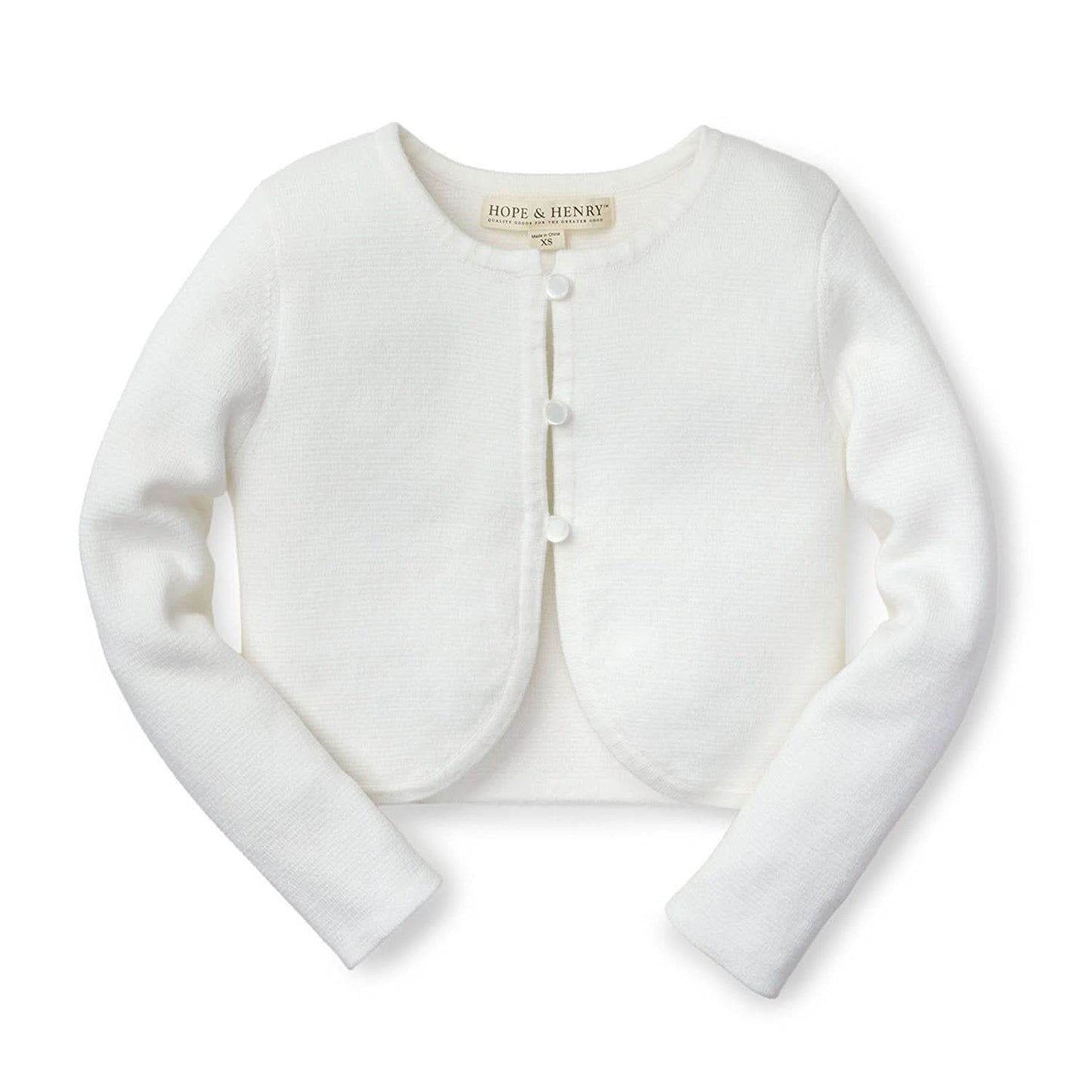 Cropped Curved Hem Cardigan