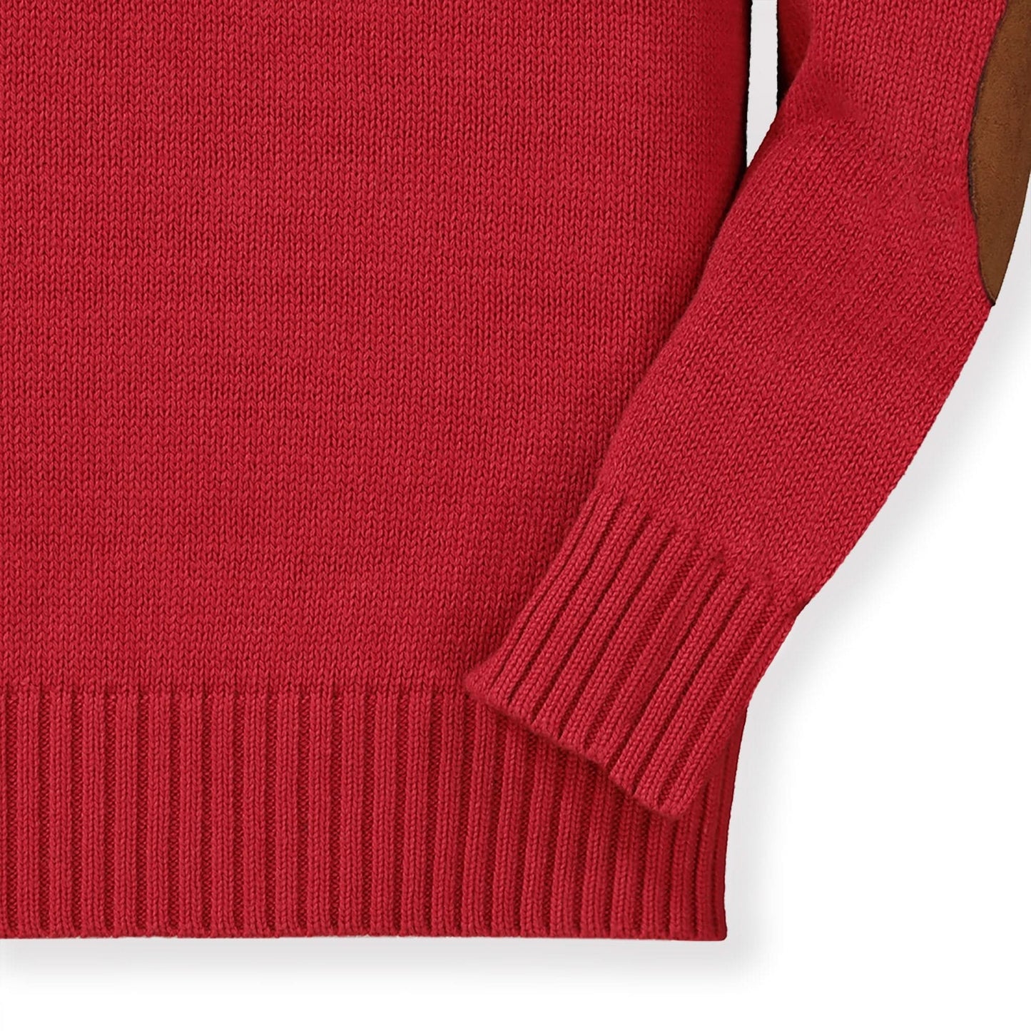 Half Zip Organic Pullover Sweater with Elbow Patches - Baby