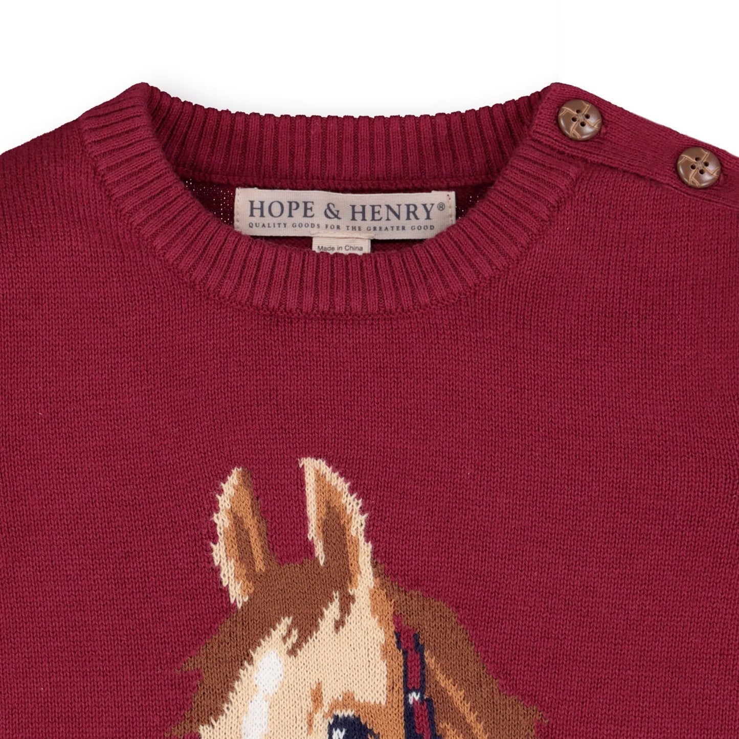 Horse Intarsia Pullover Sweater - Baby
