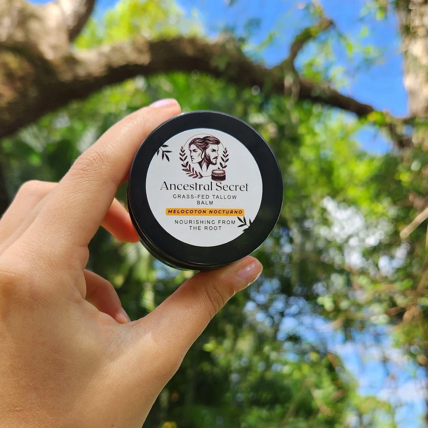 Melocoton Nocturno Handmade Beef Tallow Balm, For All Skin And Hair Types. 0.55 oz / 2 oz