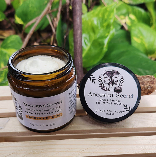 Sombra De Cedro Grass fed Beef Tallow Balm for Men - 0.55 Oz | 2 Oz