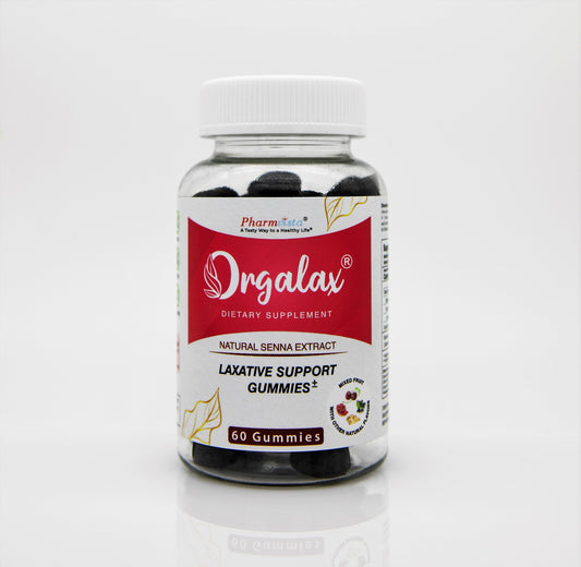 Orgalax Senna Laxative Gummies, Gentle Overnight Relief of Constipation, Made in The USA, 60 Vegan Gummies
